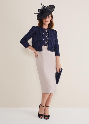 Phase Eight Zita Lace Jackets Navy Australia | GJ1450897